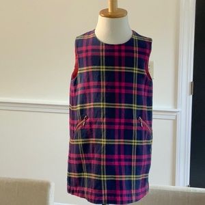 EUC Mini Boden 3/4Y dress.  Exposed zipper on back & on front (working) pockets.
